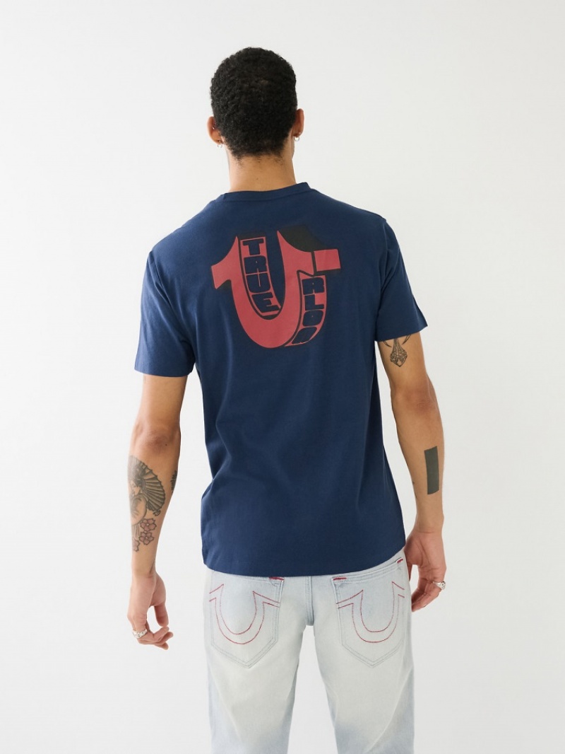 T Shirts True Religion 3d Hs Buddha Logo Homme Jaune | YTX-92481056