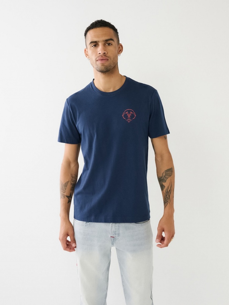 T Shirts True Religion 3d Hs Buddha Logo Homme Jaune | YTX-92481056