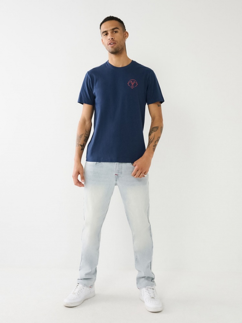 T Shirts True Religion 3d Hs Buddha Logo Homme Jaune | YTX-92481056