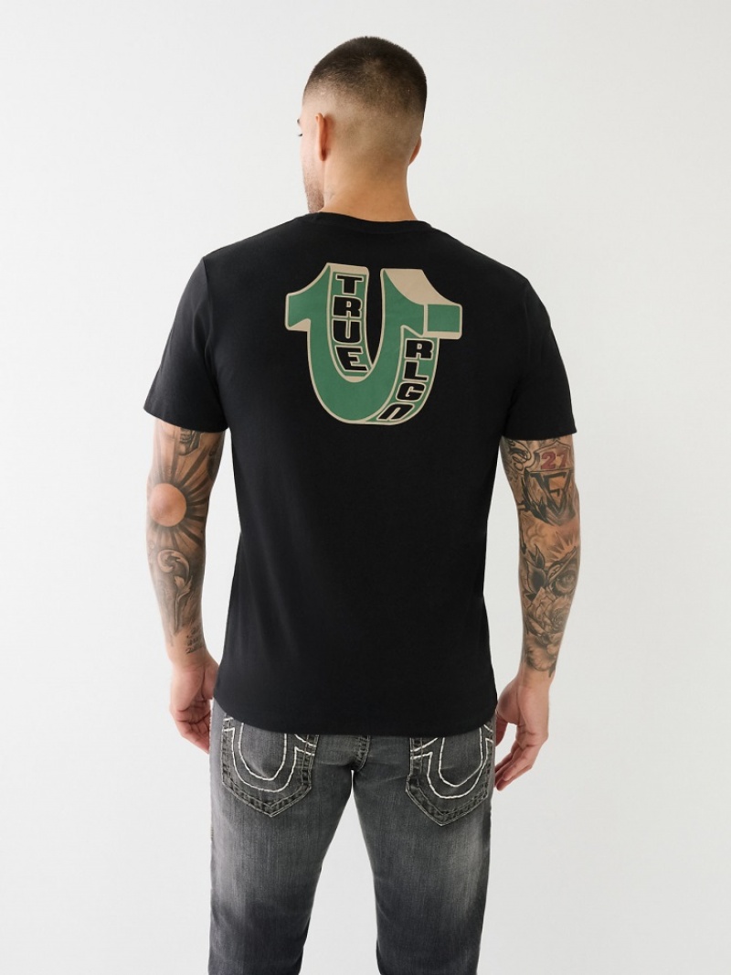 T Shirts True Religion 3d Hs Buddha Logo Homme Orange Rose | BYX-90759657