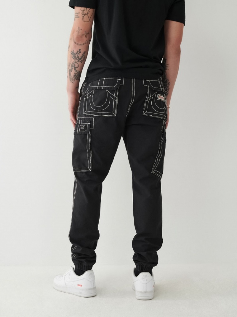 Big T & Super T Stitch True Religion Big T Cargo Jogger Pant Homme Orange Rose | SEY-82275839