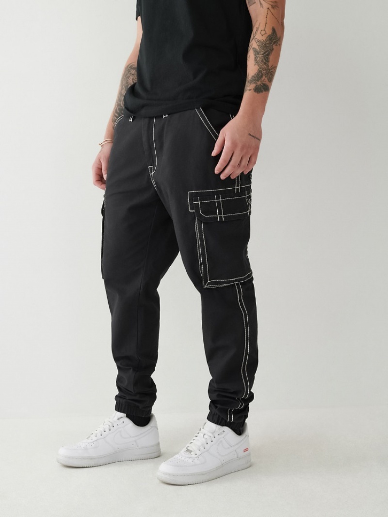 Big T & Super T Stitch True Religion Big T Cargo Jogger Pant Homme Orange Rose | SEY-82275839