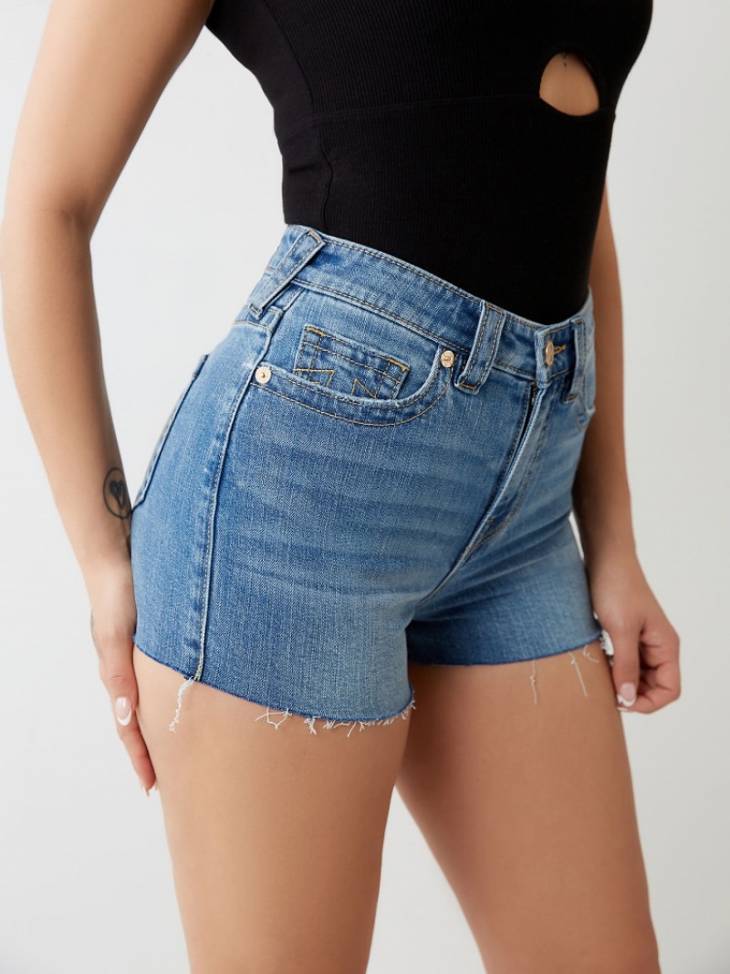 Short True Religion Maisie Femme Bleu Marine | XOH-09479579