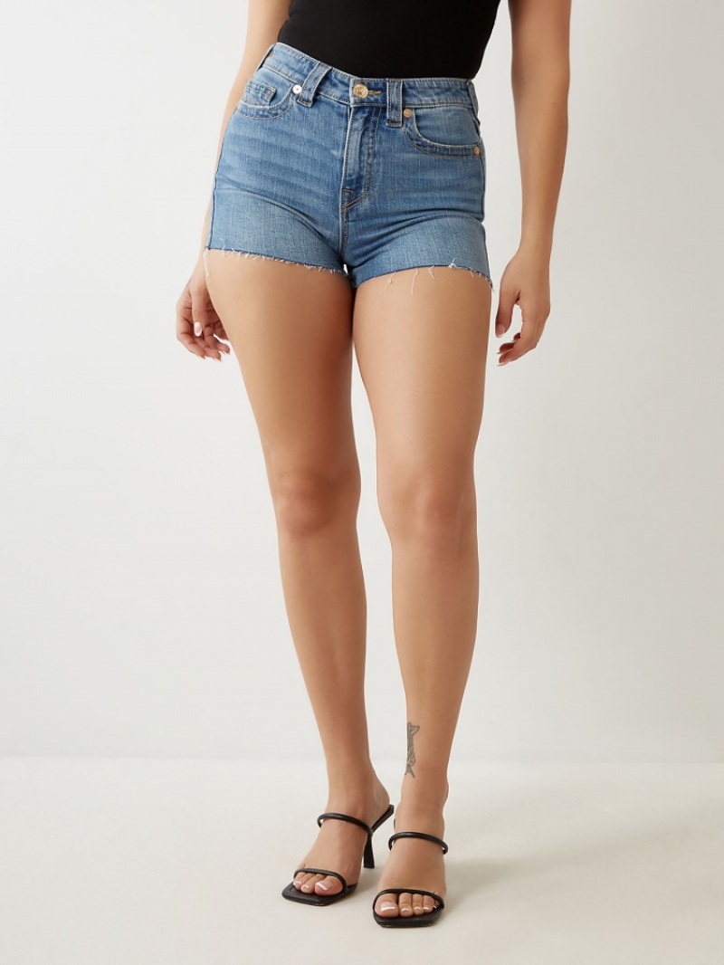 Short True Religion Maisie Femme Bleu Marine | XOH-09479579