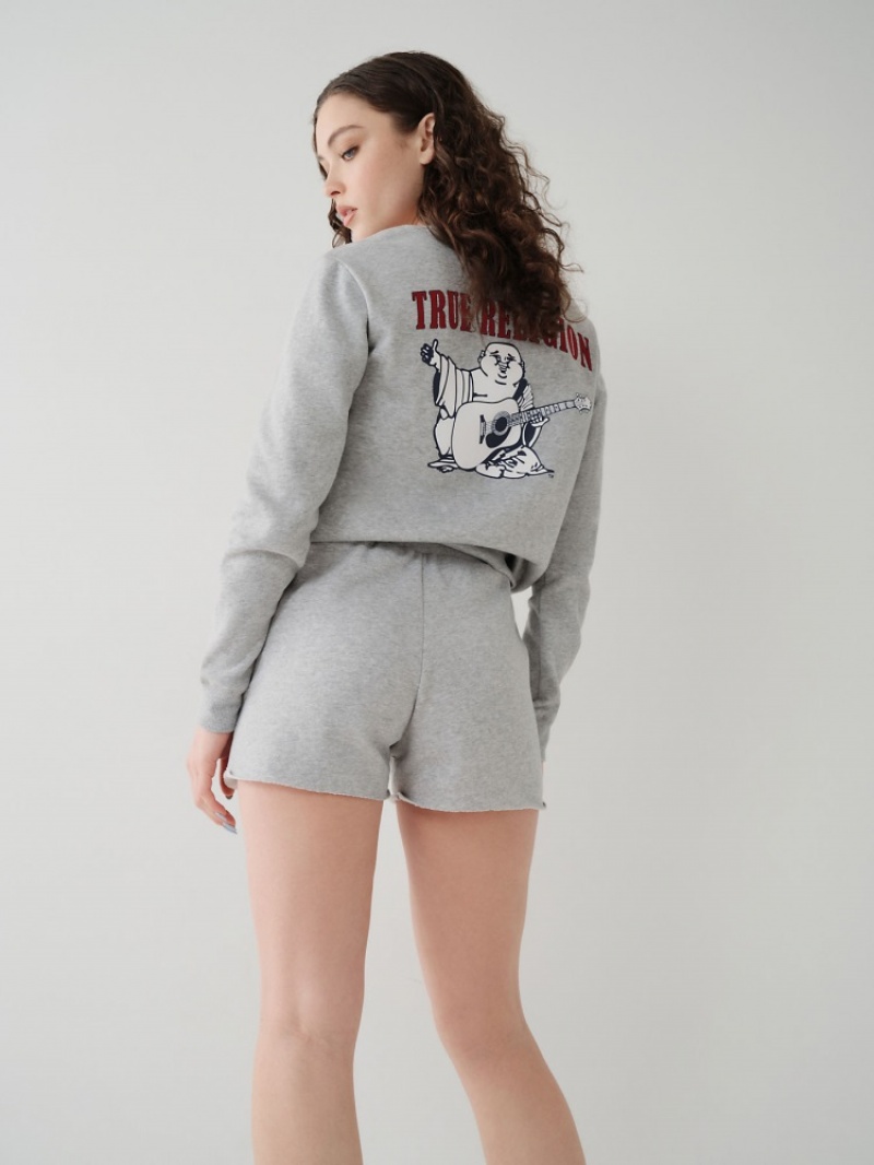 Short True Religion Logo Sweat Femme Bleu Marine | ZSZ-81546966