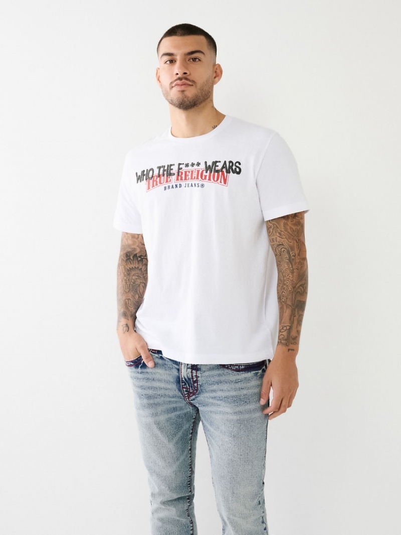 T Shirts True Religion Tr Billboard Logo Homme Noir | BTA-67591752