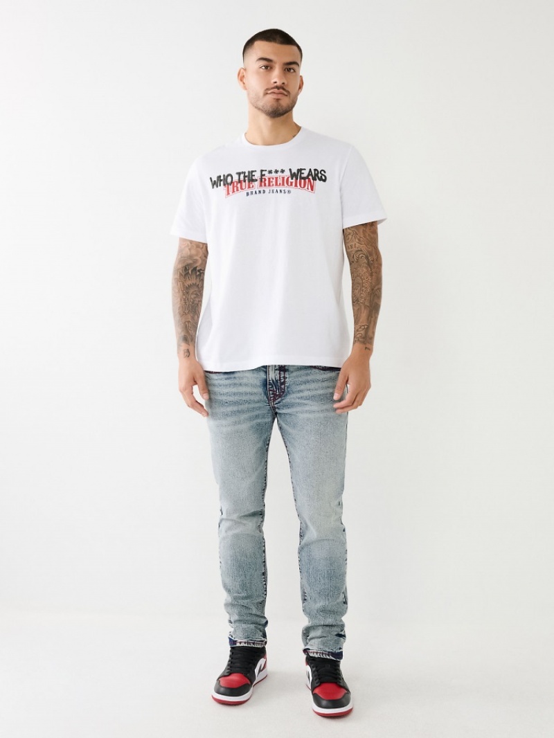 T Shirts True Religion Tr Billboard Logo Homme Noir | BTA-67591752