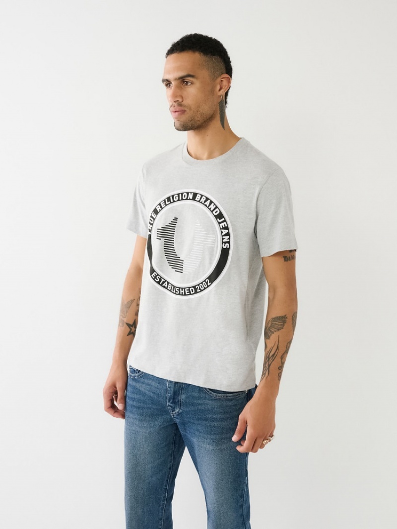 T Shirts True Religion Strike Horseshoe Logo Homme Bleu Marine | PYO-27005034