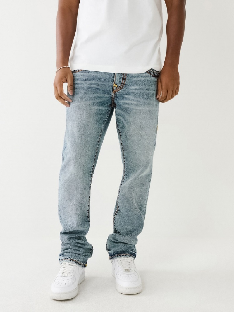 Big T & Super T Stitch True Religion Ricky Faded Super T Droit Jean Homme Kaki | CSW-26438304