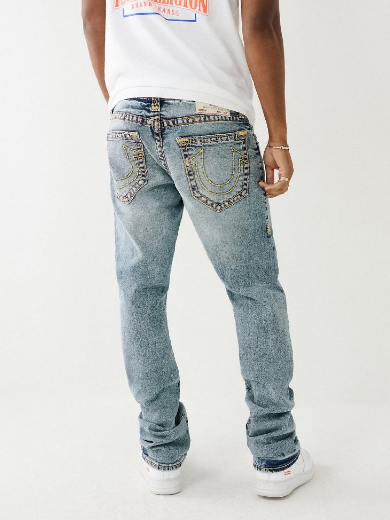 Big T & Super T Stitch True Religion Ricky Faded Super T Droit Jean Homme Kaki | CSW-26438304