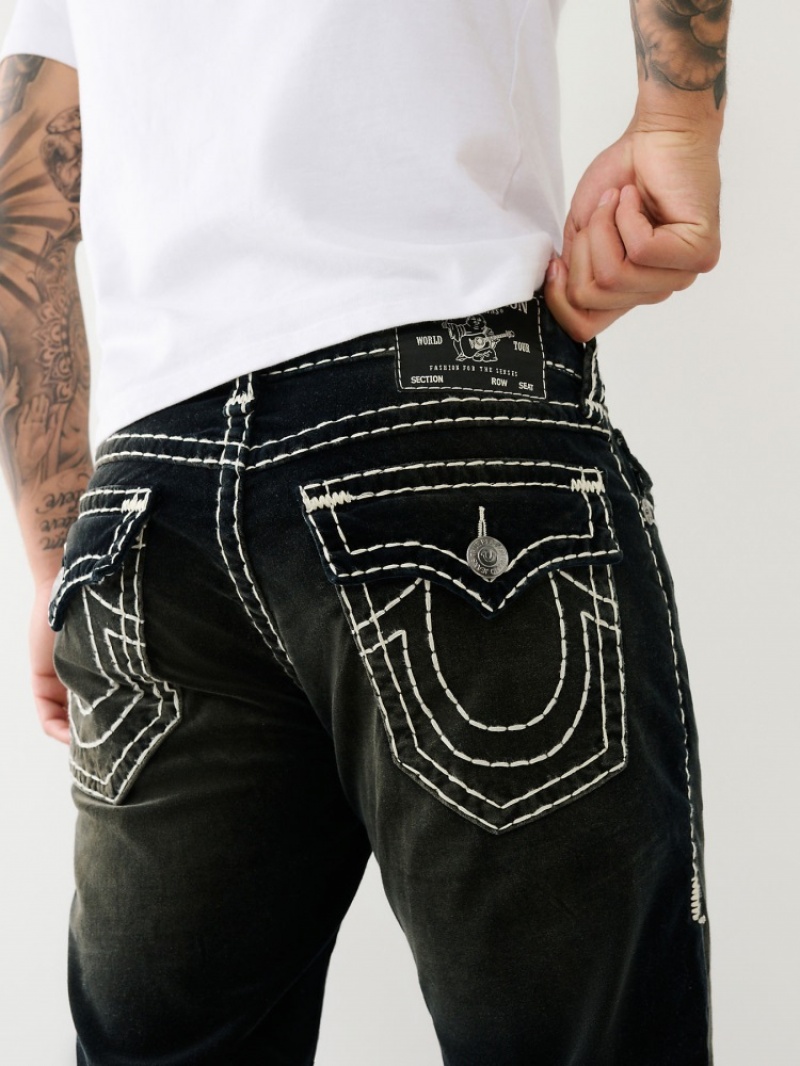 Flap Pocket Jeans True Religion Velvet Ricky Fadded Droit Pant Homme Blanche Bleu | SRD-23227682