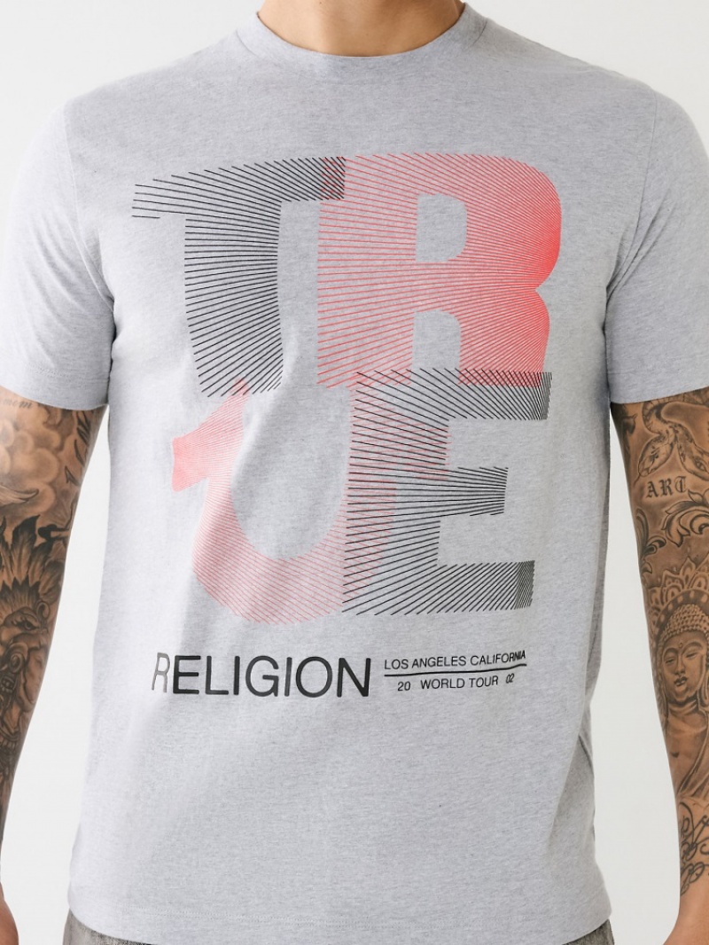 T Shirts True Religion Doublée True Religion Logo Homme Vert Olive | MKH-36121151