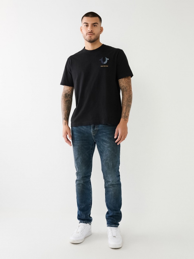 Flap Pocket Jeans True Religion Rocco Super T Mince Jean Homme Bleu Marine | KUI-06689252