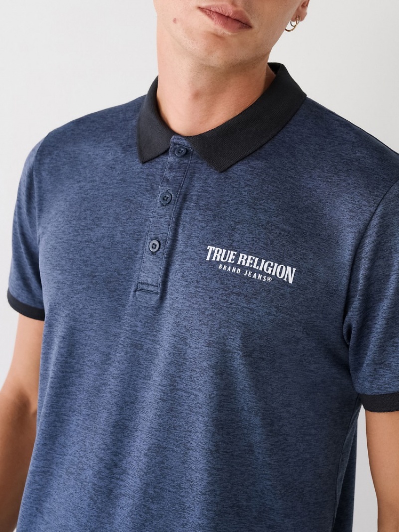 Chemises True Religion True Polo Shirt Homme Noir | PFF-48448535