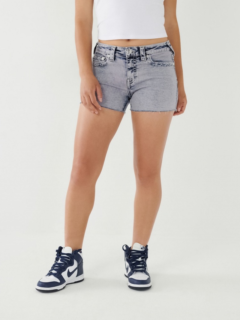 Short True Religion Jennie Big T Stitch Curvy Femme Kaki | LTF-02956772