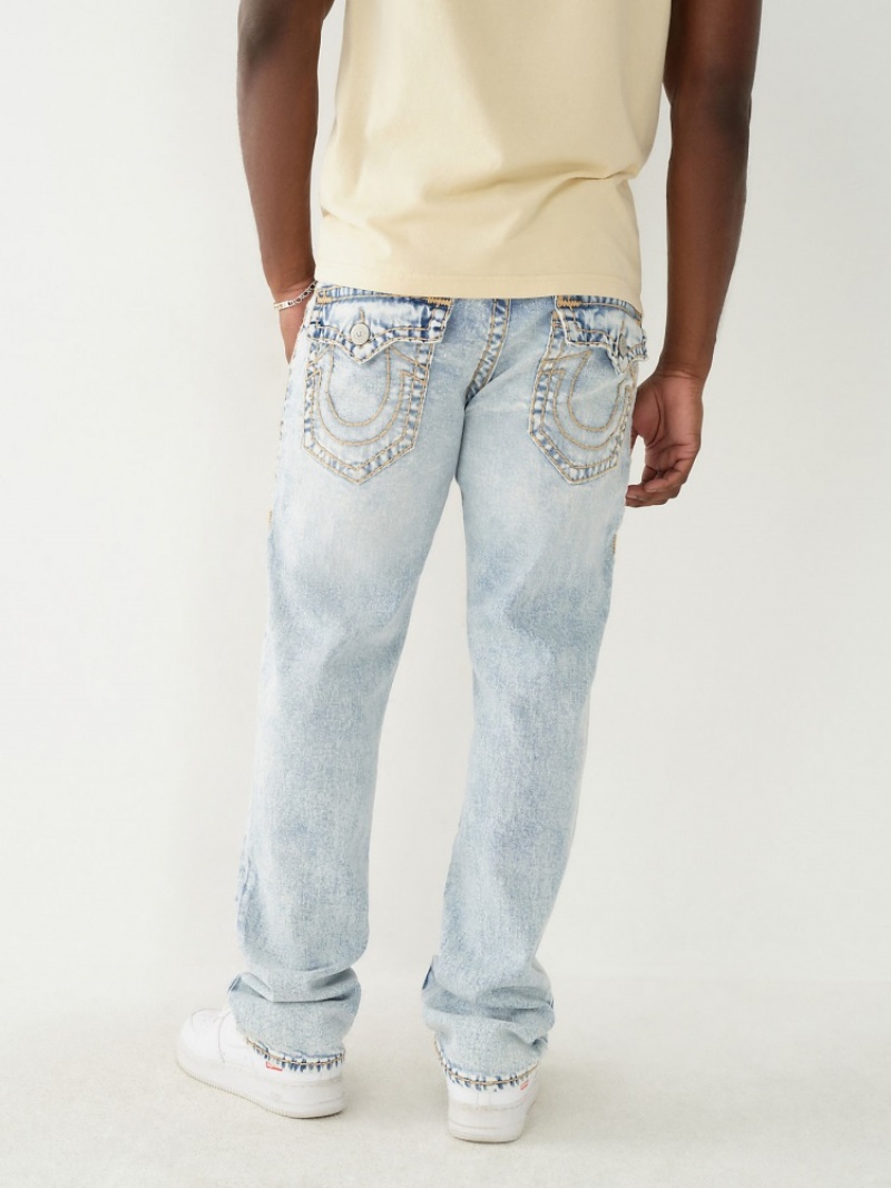 Flap Pocket Jeans True Religion Ricky Super T Stitch Droit Jean Homme Beige | ITV-81713919