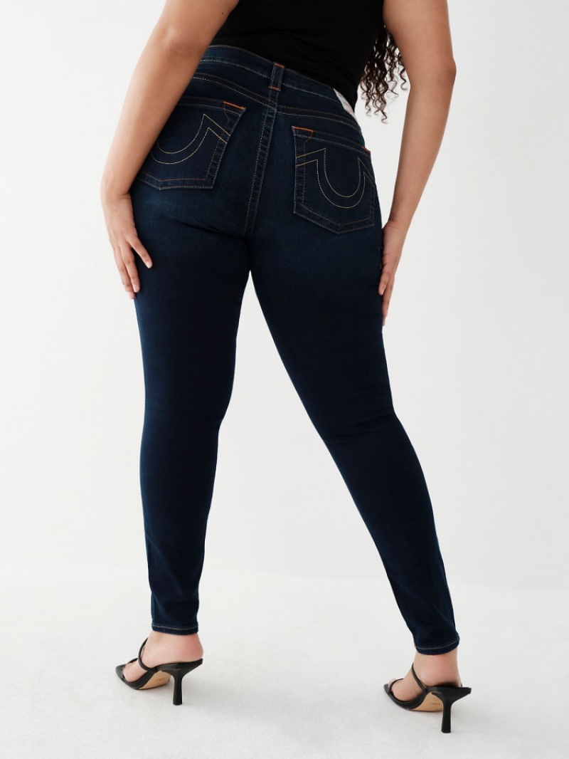 Originals True Religion Jennie Mid Rise Curvy Mince Jean Femme Bleu Orange | KFM-81472299