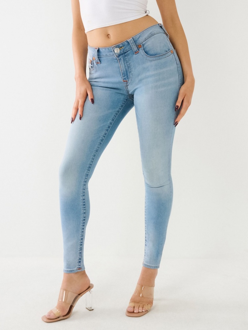 Originals True Religion Jennie Mid Rise Curvy Mince Jean Femme Kaki | MPD-79437215