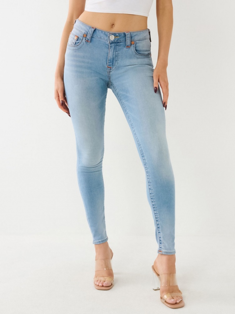 Originals True Religion Jennie Mid Rise Curvy Mince Jean Femme Kaki | MPD-79437215