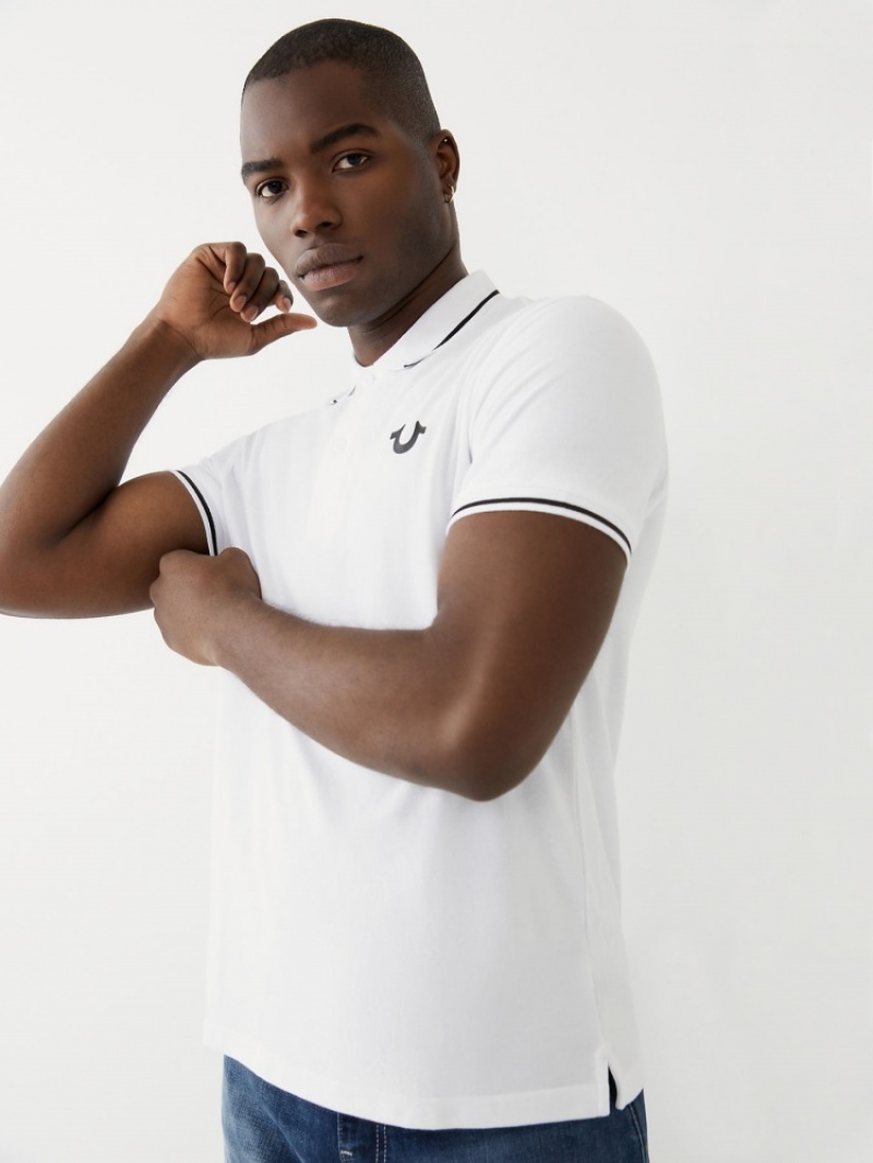 Chemises True Religion Logo Polo Shirt Homme Noir | WOV-70798470