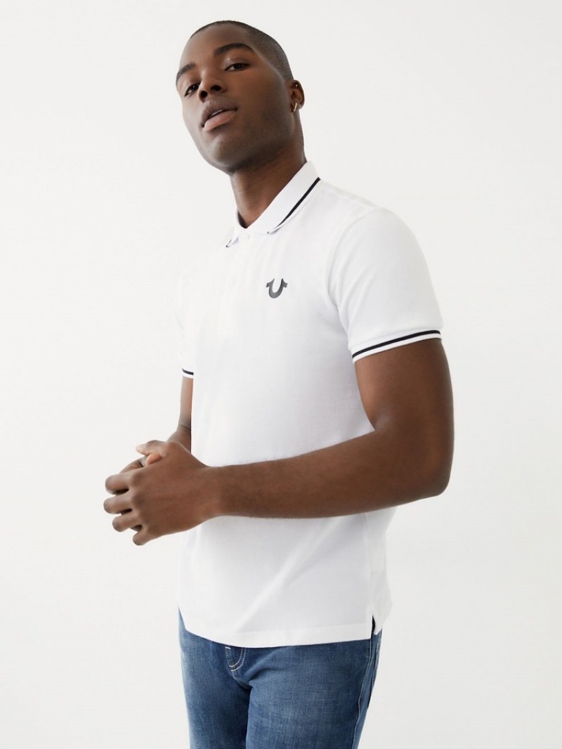 Chemises True Religion Logo Polo Shirt Homme Noir | WOV-70798470