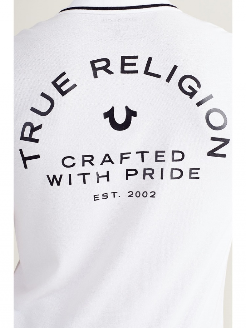 Chemises True Religion Logo Polo Shirt Homme Noir | WOV-70798470