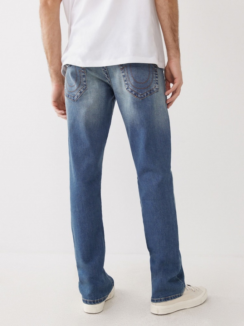 Flap Pocket Jeans True Religion Ricky Droit Jean Homme Bleu | AUX-06984523