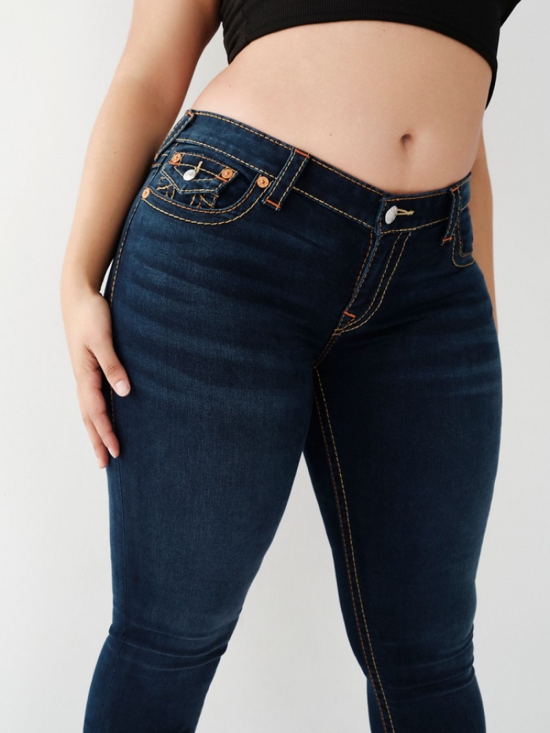 Big T & Super T Stitch True Religion Stella Big T Low Rise Mince Jean Femme Bleu | GPM-05072254