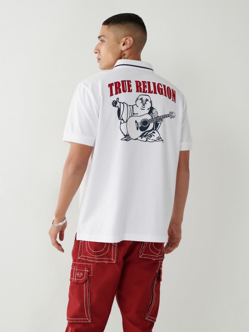 Chemises True Religion Logo Polo Shirt Homme Jaune | QOI-90288670