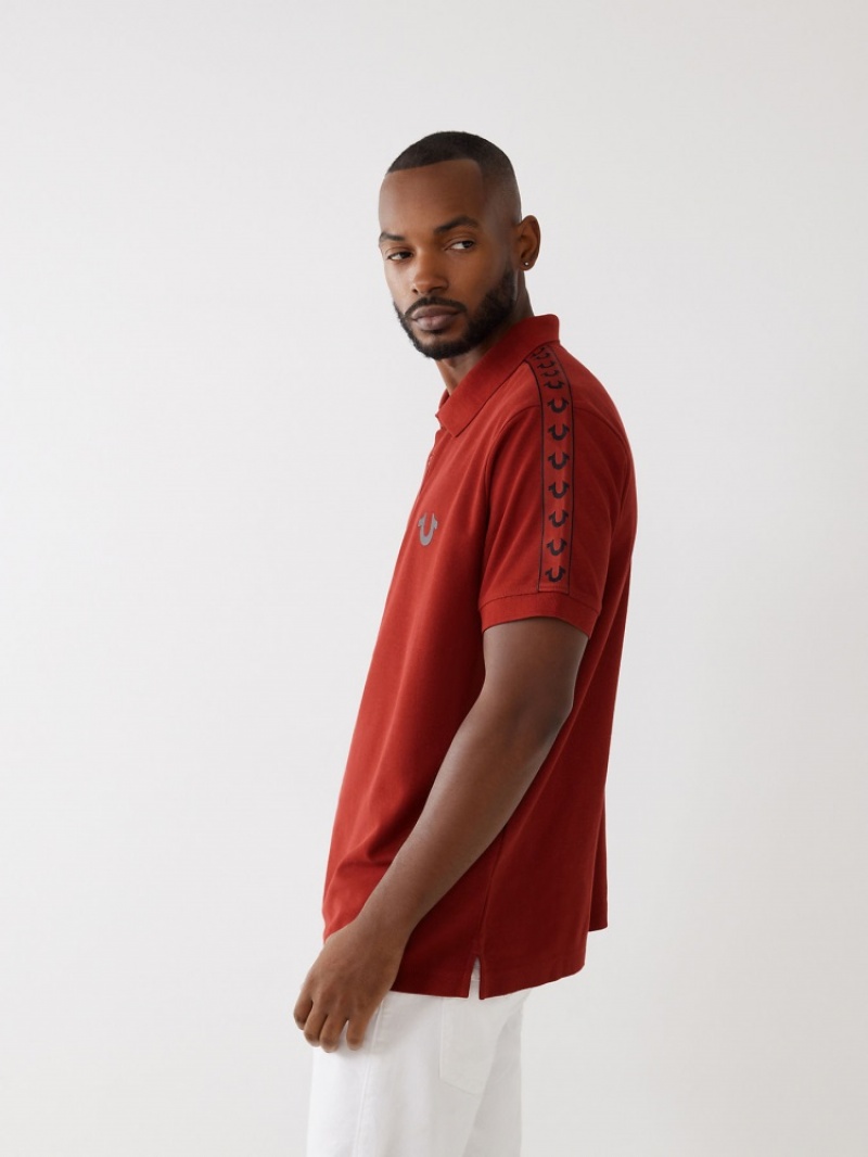 Chemises True Religion Logo Polo Shirt Homme Orange Rose | FWU-41078770