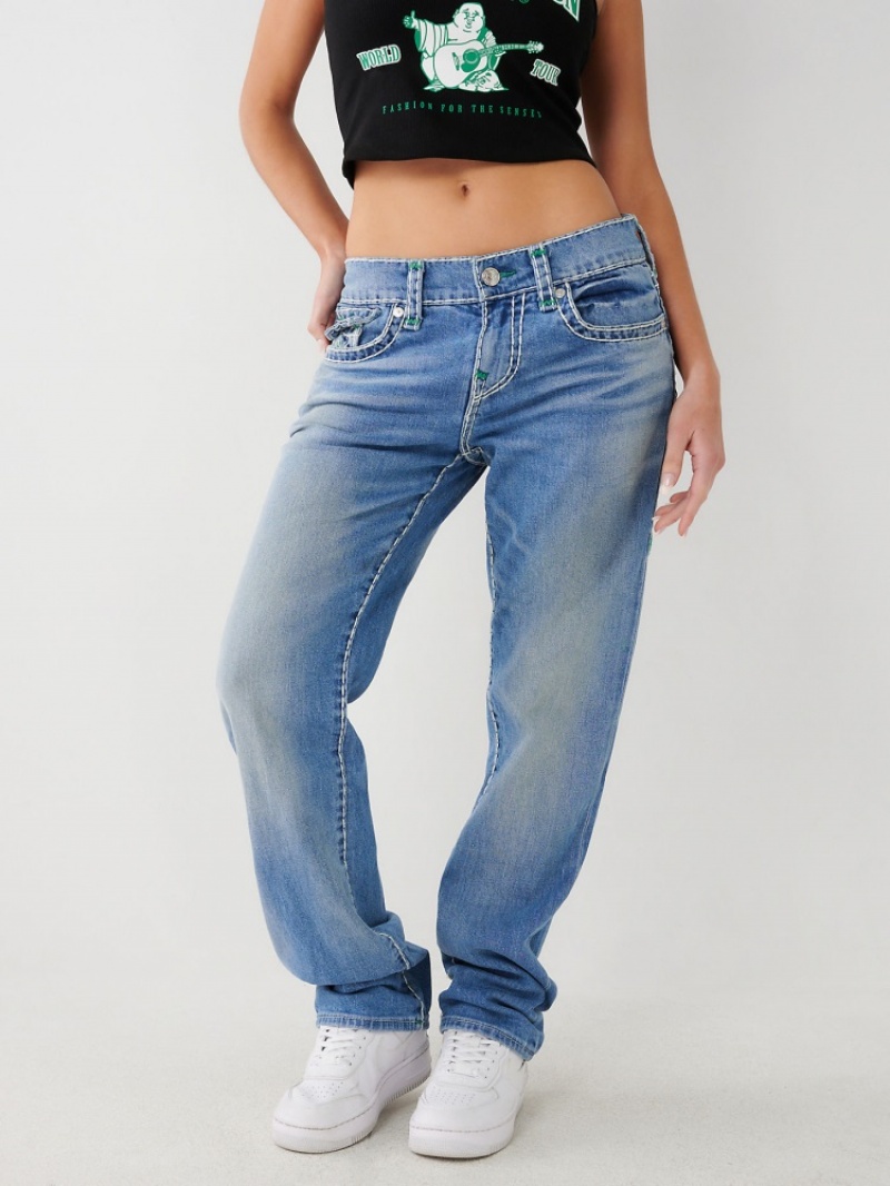 Big T & Super T Stitch True Religion Ricki Super T Stitch Relaxed Jean Femme Bleu | IRQ-70339074