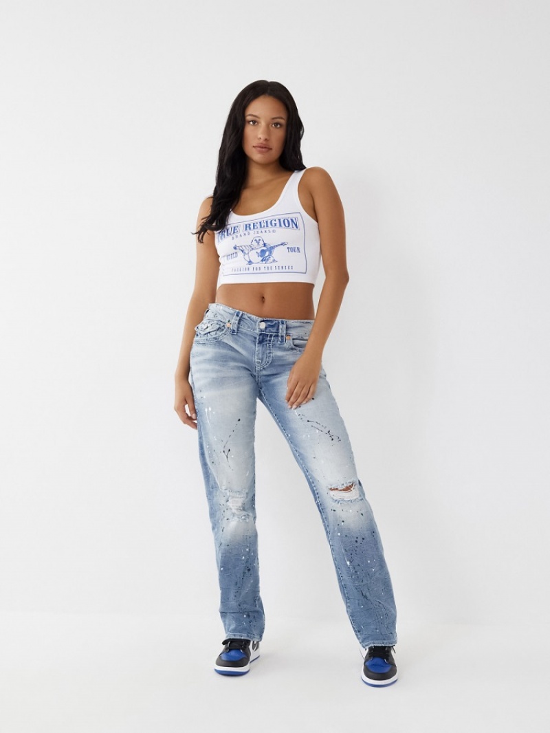 Big T & Super T Stitch True Religion Ricki Super T Stitch Relaxed Jean Femme Bleu Marine | FAU-70588945