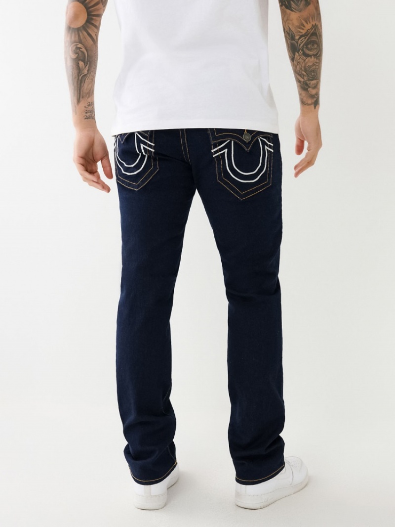 Flap Pocket Jeans True Religion Ricky Lurex Droit Jean Homme Bleu Marine | HFB-68241592