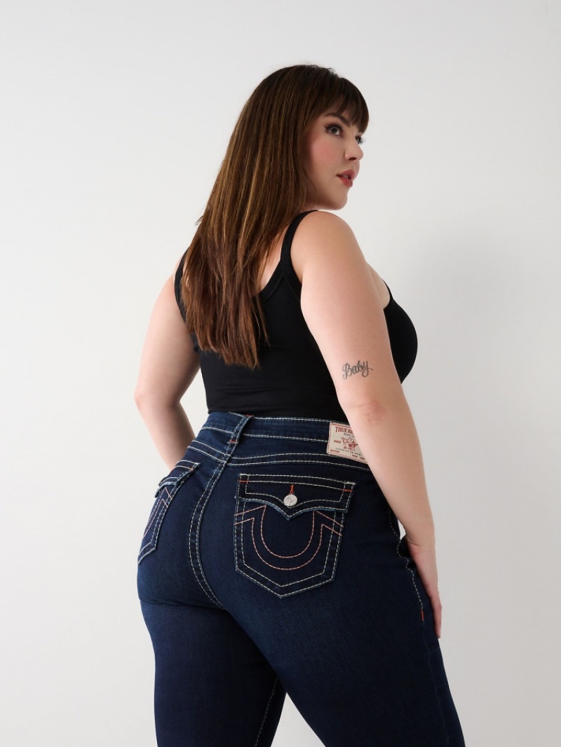 Big T & Super T Stitch True Religion Plus Halle Big T Super Mince Jean Femme Orange Rose | WXW-61022445