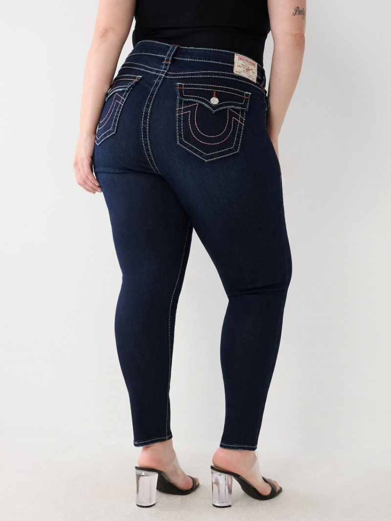 Big T & Super T Stitch True Religion Plus Halle Big T Super Mince Jean Femme Orange Rose | WXW-61022445