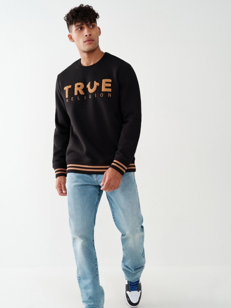 Sweat a Capuche True Religion True Crewneck Homme Bleu | RWU-91306779