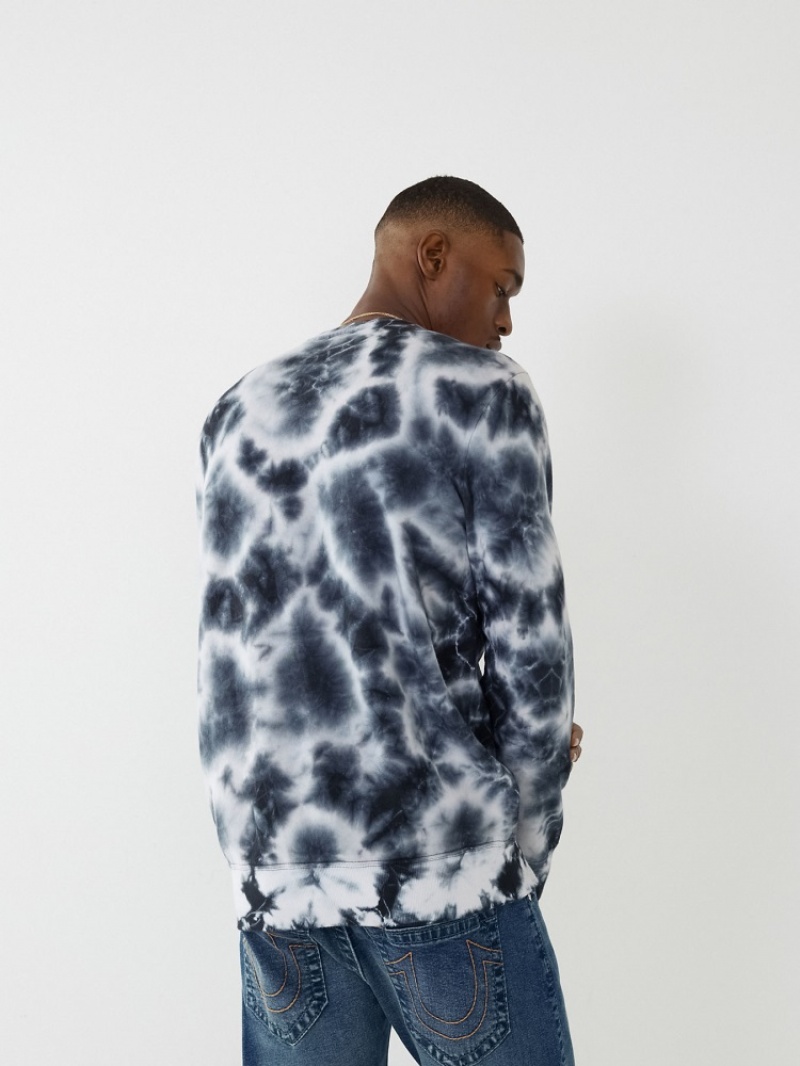 Sweat a Capuche True Religion Tie Dye Homme Bleu | WAV-17564848