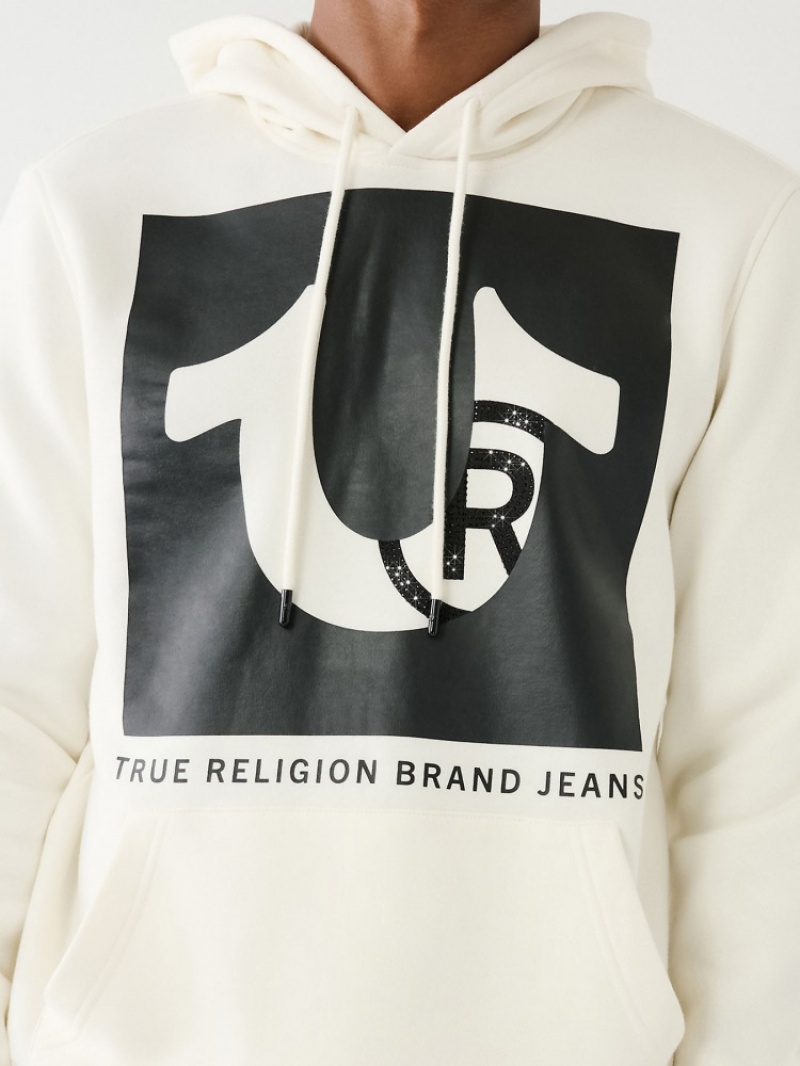 Sweat a Capuche True Religion Studded Logo Homme Vert Olive | COV-36093000