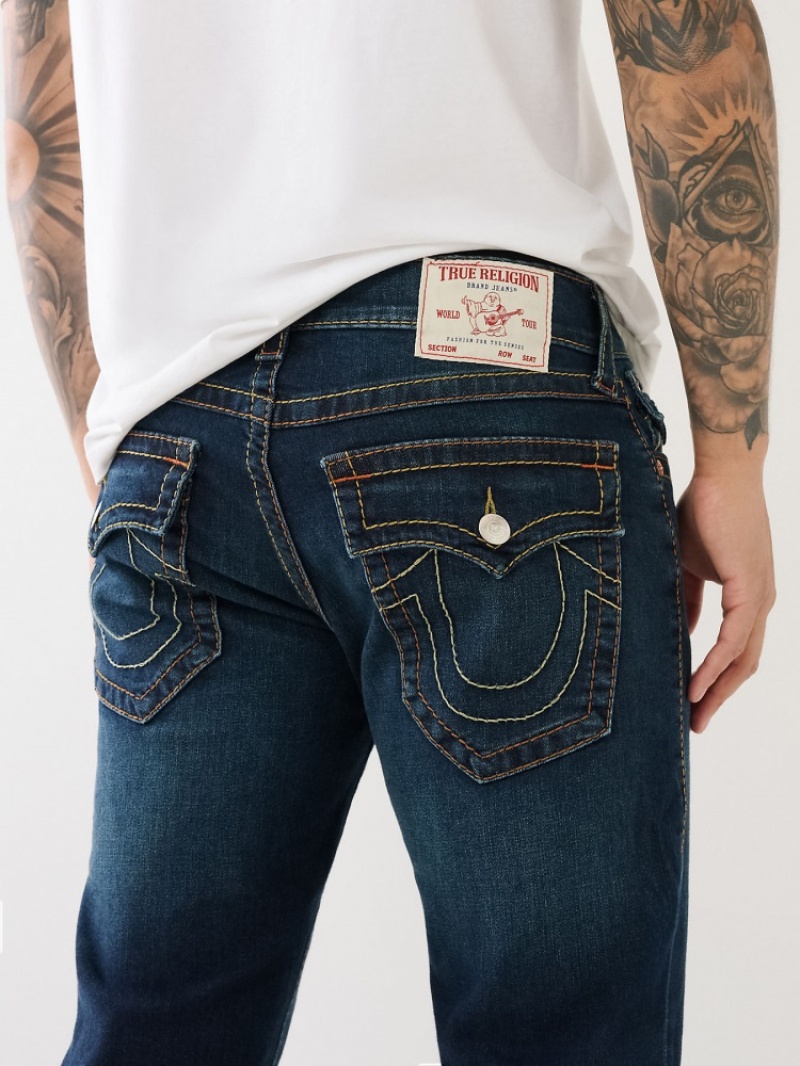 Flap Pocket Jeans True Religion Ricky Big T Stitch Droit Jean Homme Bleu | RSR-86643408