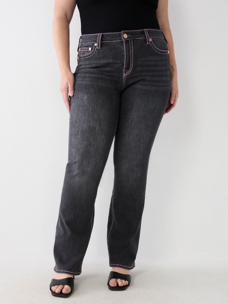 Big T & Super T Stitch True Religion Plus Becca Big T Stitch Bootcut Jean Femme Noir | BWD-92963555