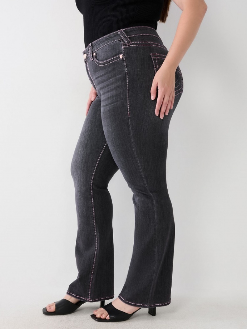 Big T & Super T Stitch True Religion Plus Becca Big T Stitch Bootcut Jean Femme Noir | BWD-92963555