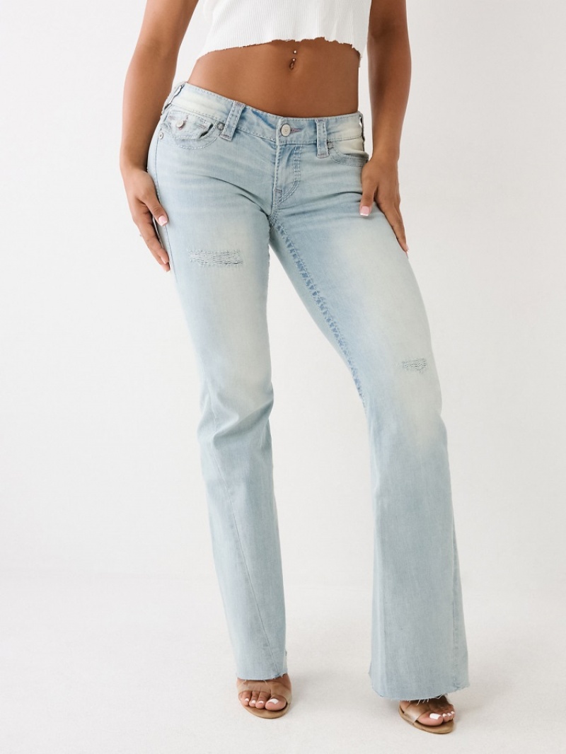 Big T & Super T Stitch True Religion Joey Low Rise Big T Flare Jean Femme Bleu Marine | UFU-25566947