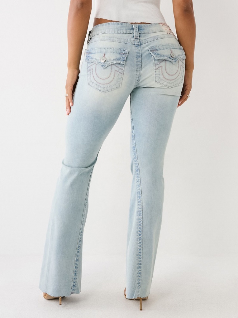 Big T & Super T Stitch True Religion Joey Low Rise Big T Flare Jean Femme Bleu Marine | UFU-25566947