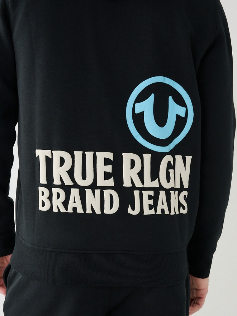 Sweat a Capuche True Religion Puff Trbj Zip Up Homme Bleu Orange | VND-97921774