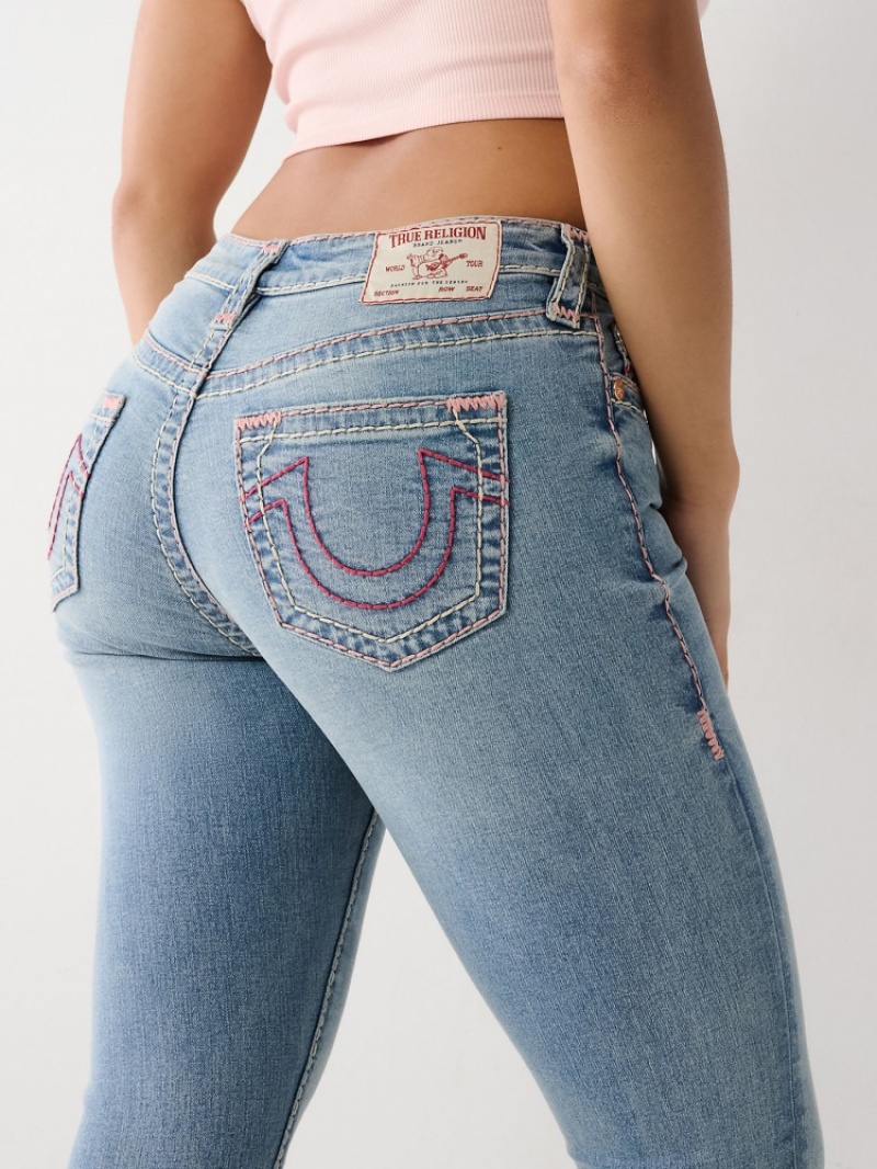 Big T & Super T Stitch True Religion Jennie Super T Curvy Mince Jean Femme Bleu Marine | NFE-57616998