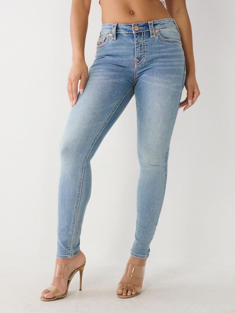 Big T & Super T Stitch True Religion Jennie Super T Curvy Mince Jean Femme Bleu Marine | NFE-57616998