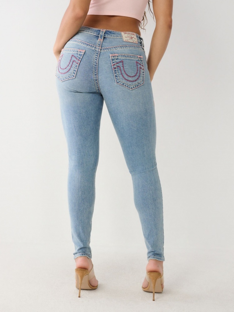 Big T & Super T Stitch True Religion Jennie Super T Curvy Mince Jean Femme Bleu Marine | NFE-57616998