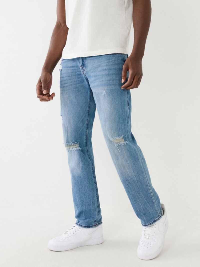 Flap Pocket Jeans True Religion Geno Distressed Slim Jean Homme Bleu | OEP-34835543