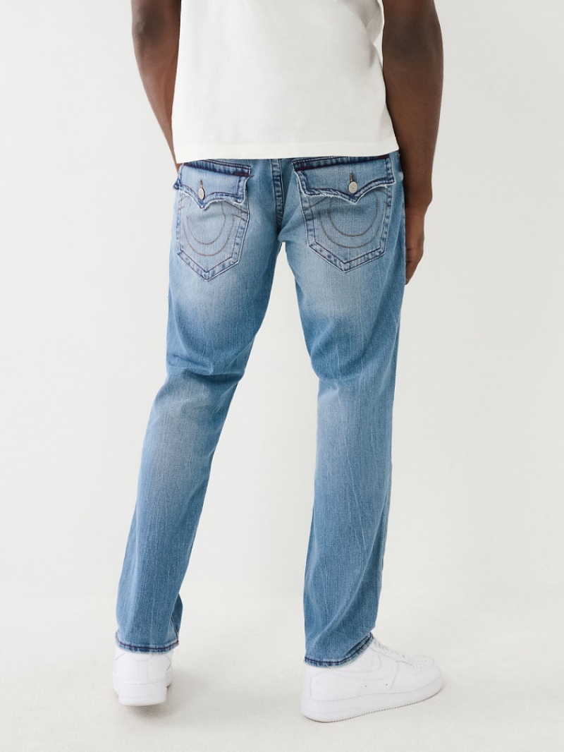 Flap Pocket Jeans True Religion Geno Distressed Slim Jean Homme Bleu | OEP-34835543