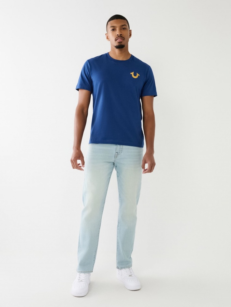 Flap Pocket Jeans True Religion Geno Big T Slim Jean Homme Blanche Bleu Marine | VBG-30376376